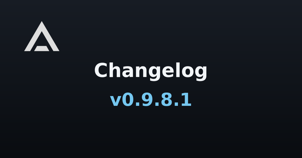 Agent Zero v0.9.8.1 changelog banner