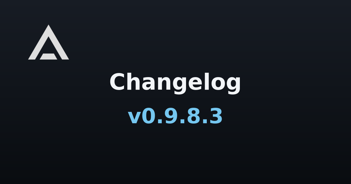 Agent Zero v0.9.8.3 changelog banner