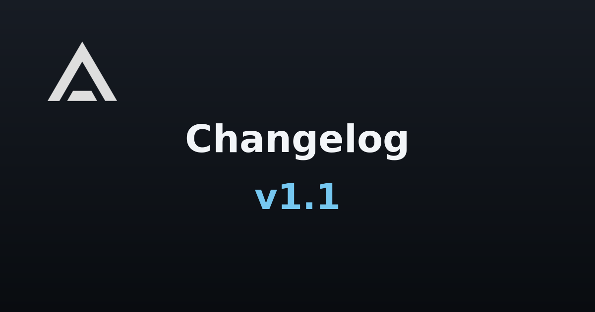 Agent Zero v1.1 changelog banner