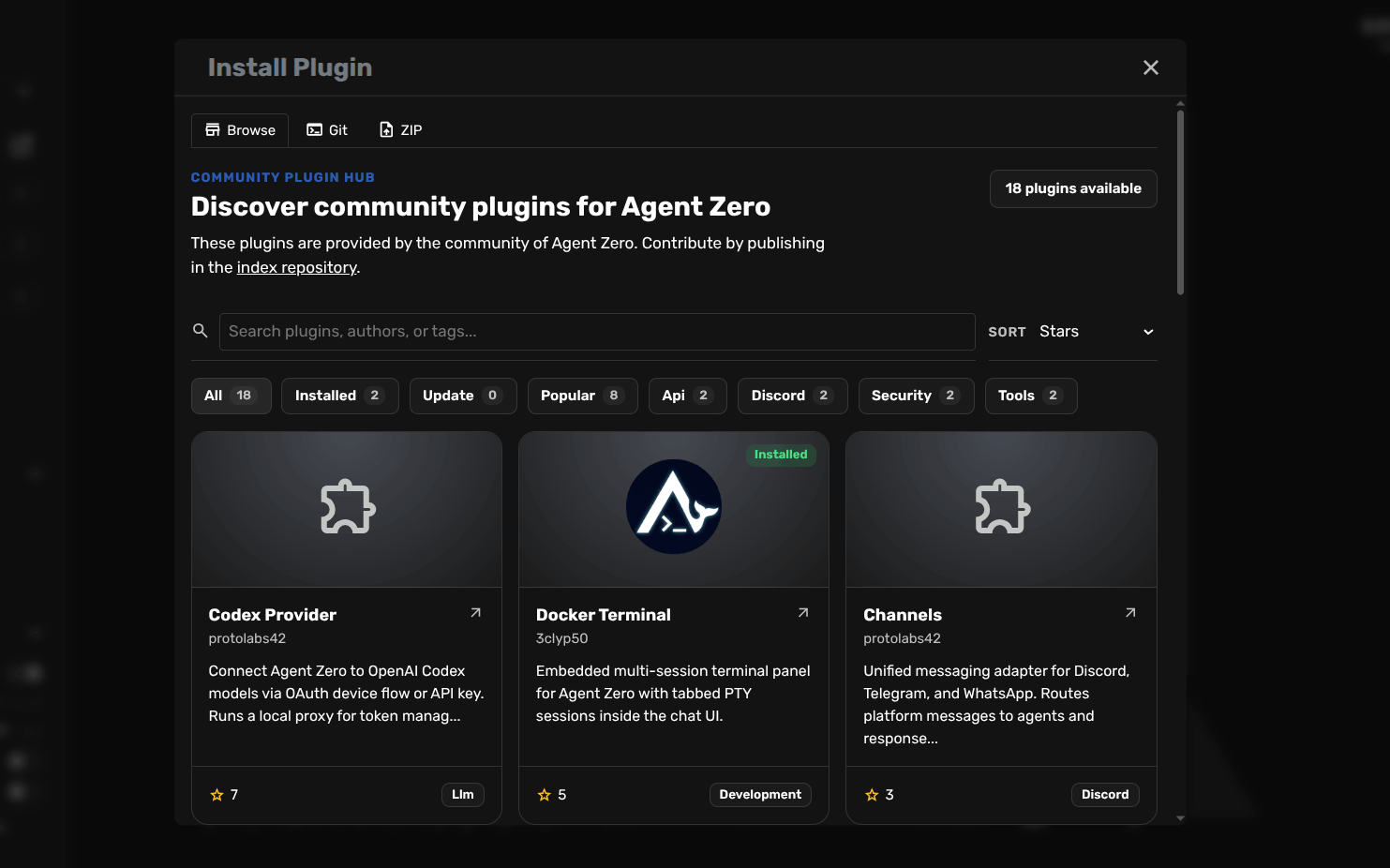 Plugin Hub - browse and search community plugins