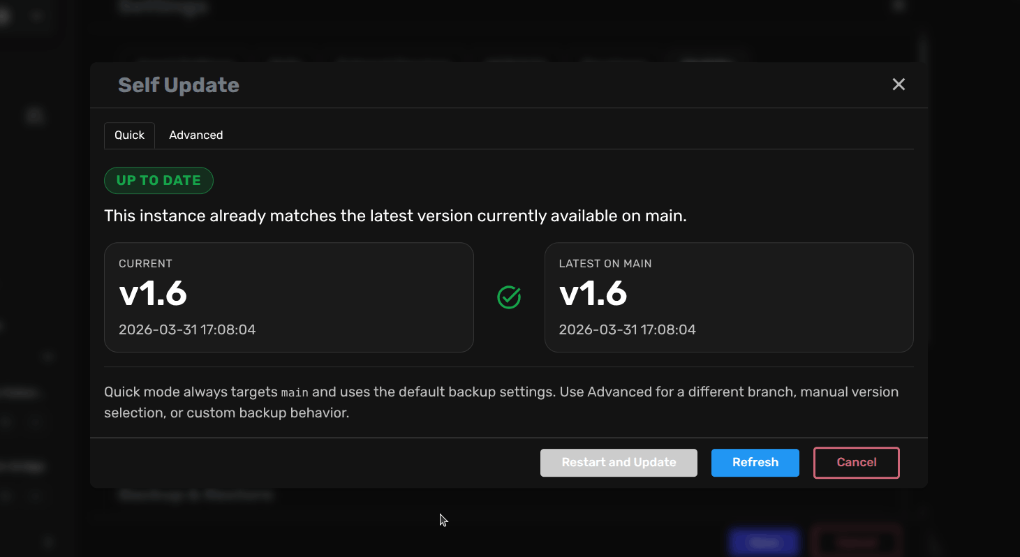 Agent Zero Self Update