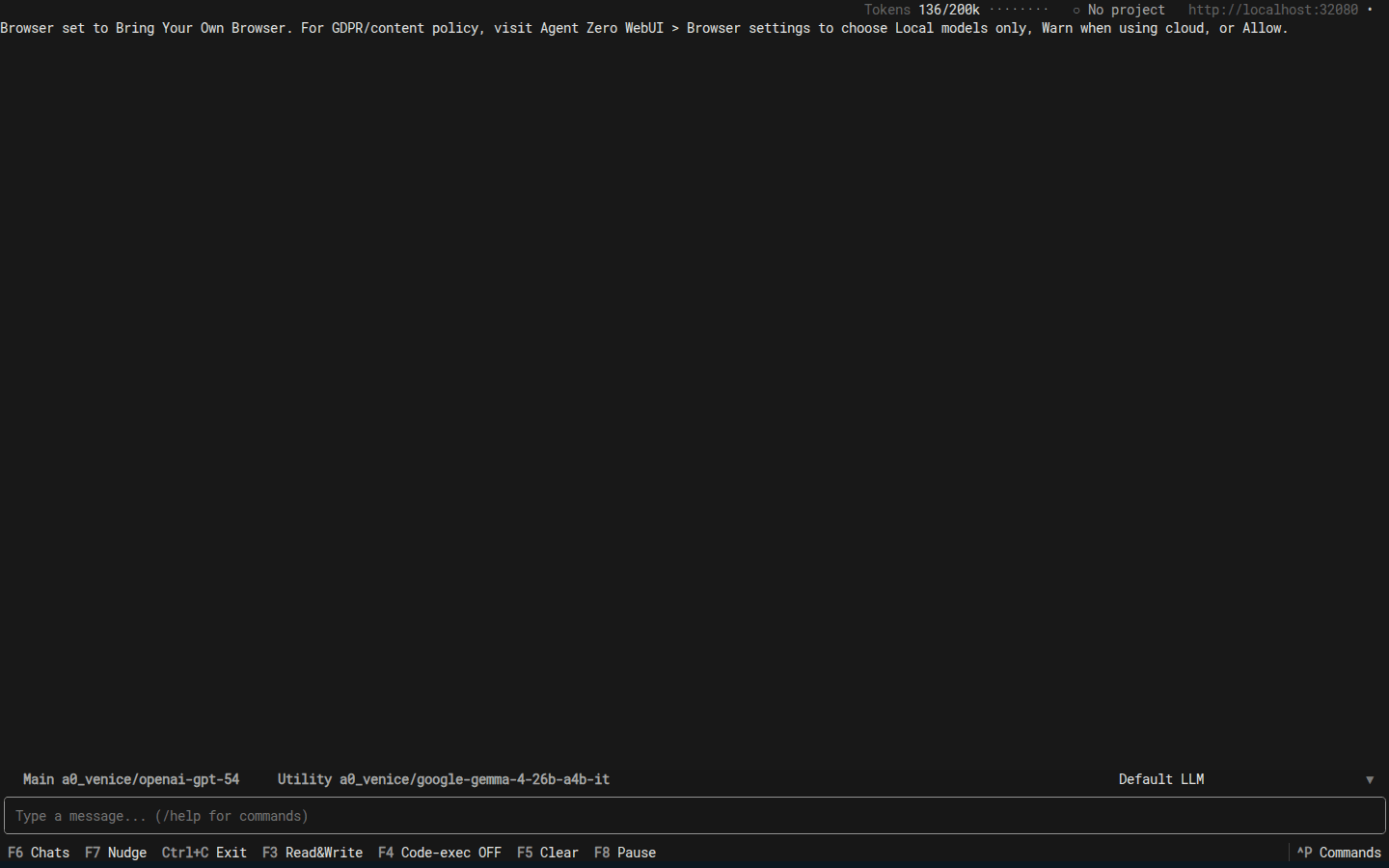 A0 CLI host browser mode