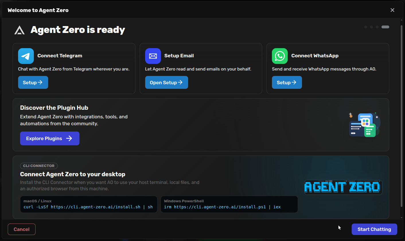 Onboarding ready screen after setup