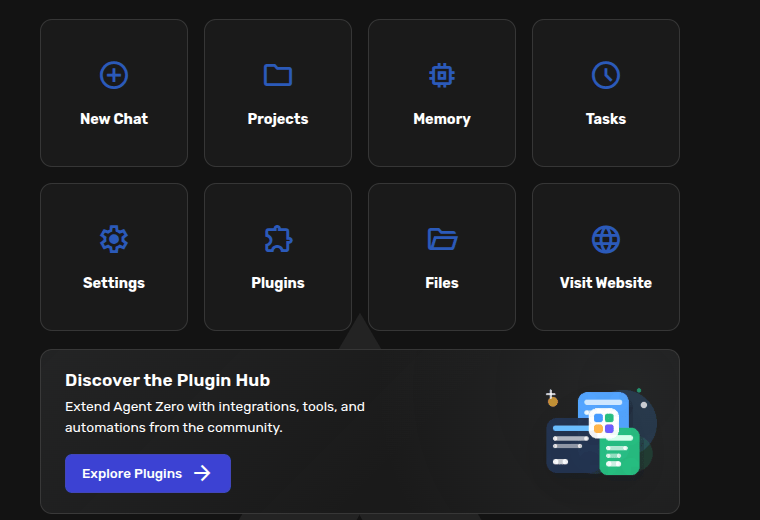 Dashboard with Projects card