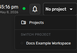 Project picker in chat