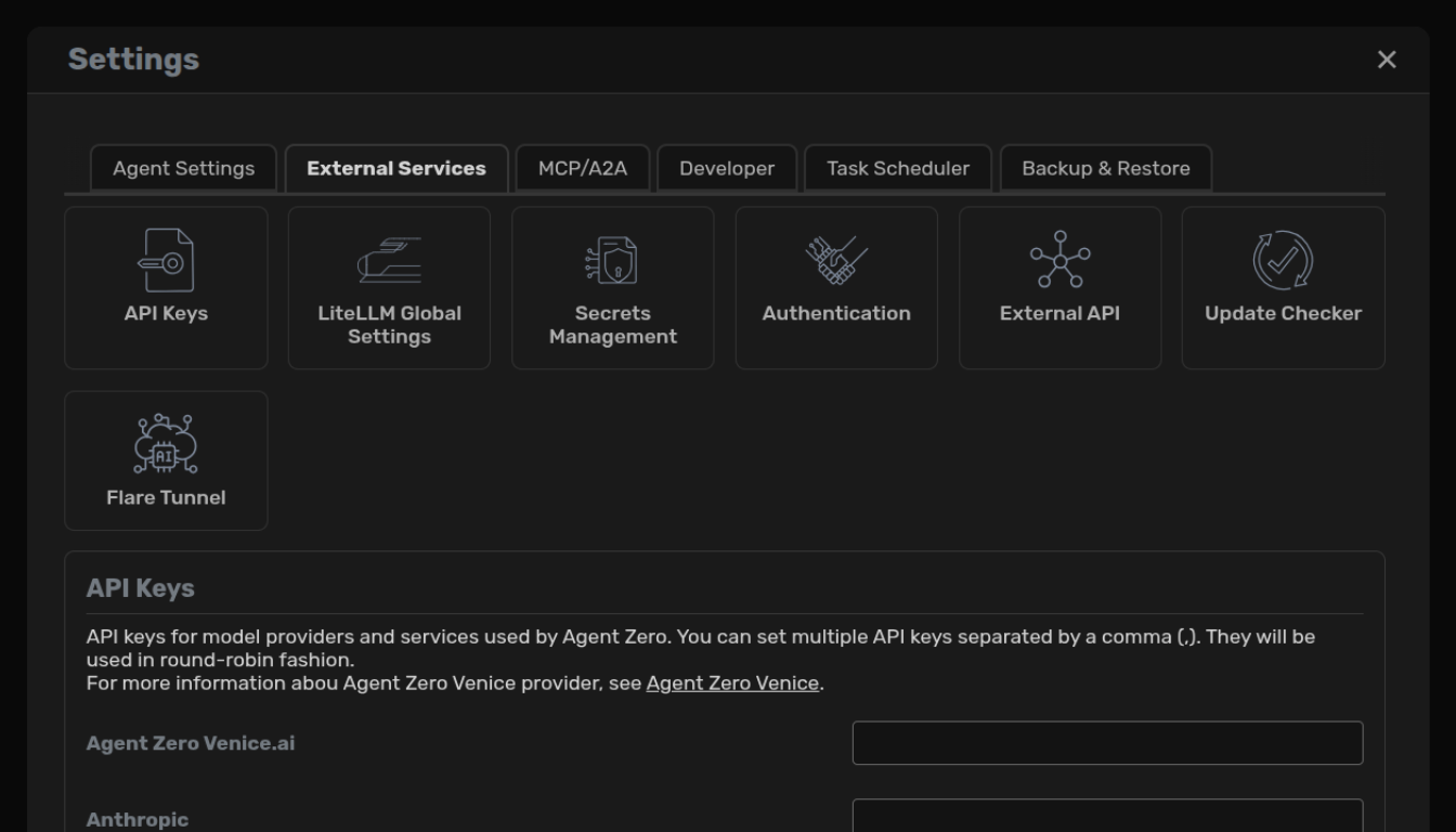 Agent Zero tools and integrations